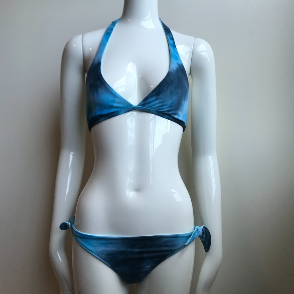 Billabong BLUE CRUSH era Vintage bikini tie dye reversible halter top low rise